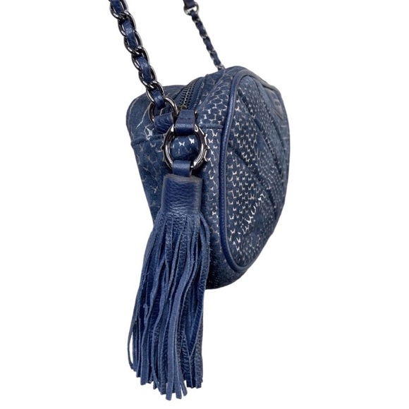 AIMEE KESTENBERG Blue Suede Snake Print Crossbody - Picture 2 of 11